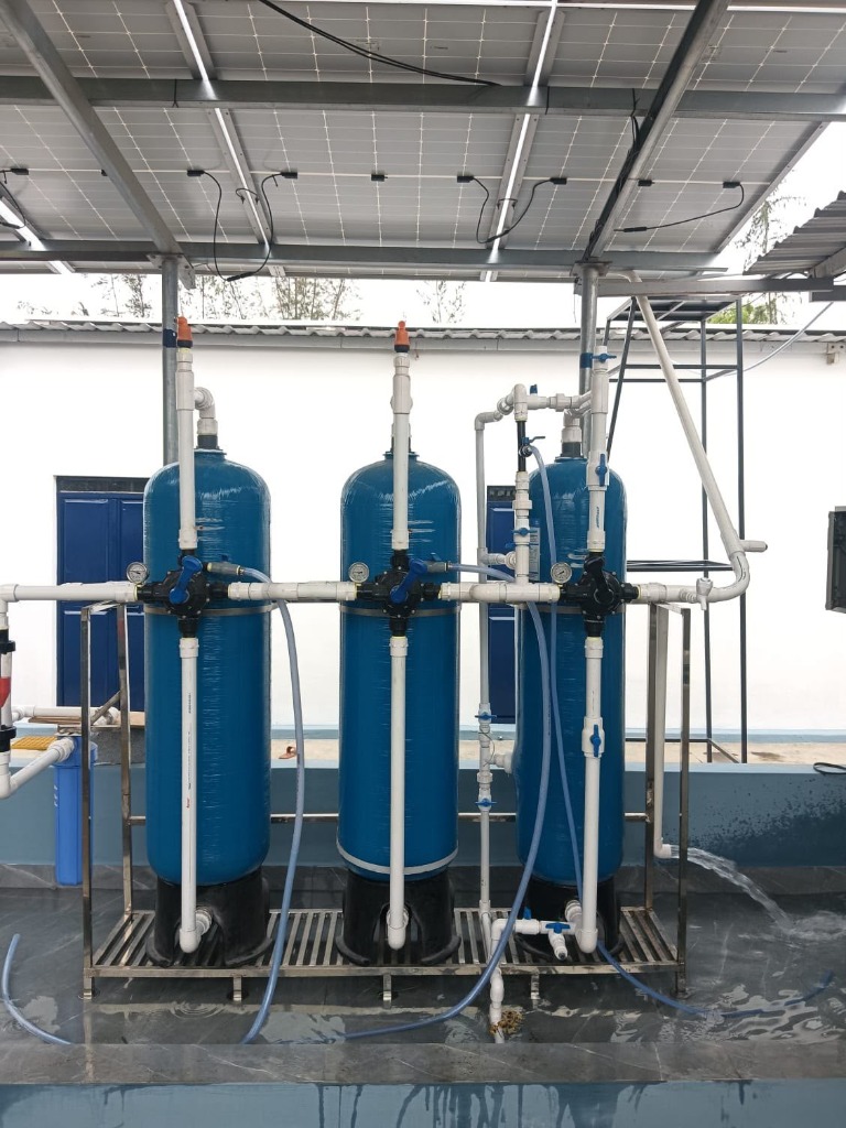 Commercial 3-Vessel FRP Sediment + Carbon + Iron Remover Filter Plant