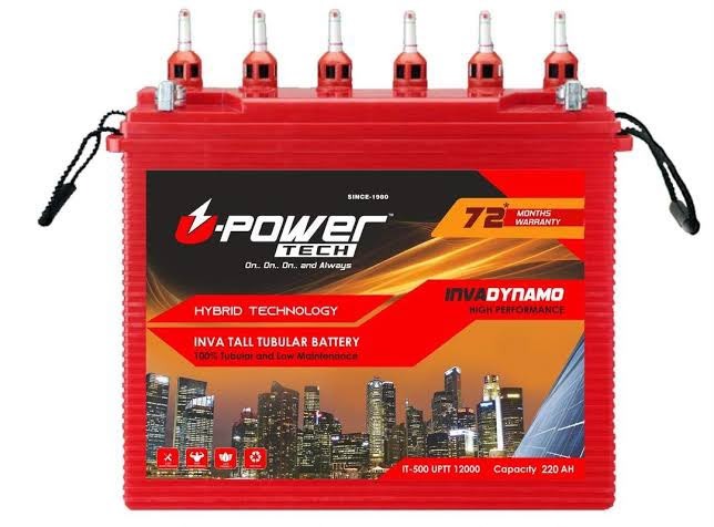 V-Power Tech Inva Dynamo 220Ah Tall Tubular Battery (IT-500 UPTT 12000)